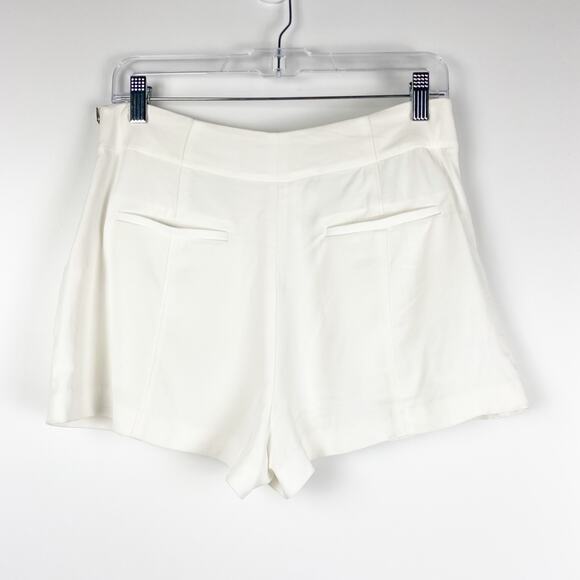 A.L.C. Kyle Crepe White Lace-Up Shorts High Waist Pockets Women’s Size 8 - Picture 8 of 11
